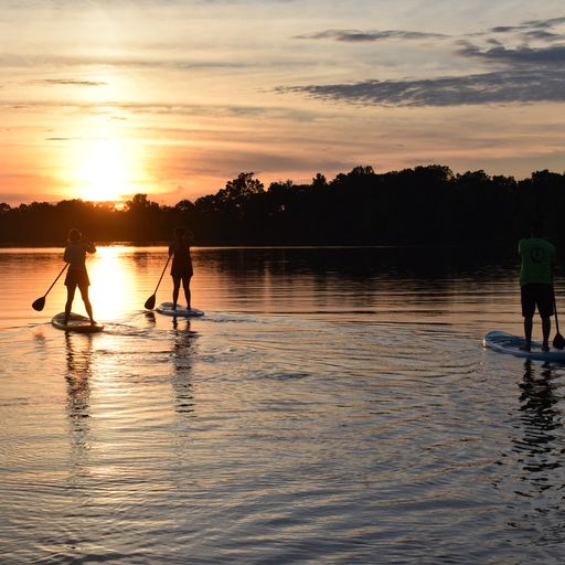paddleboarding